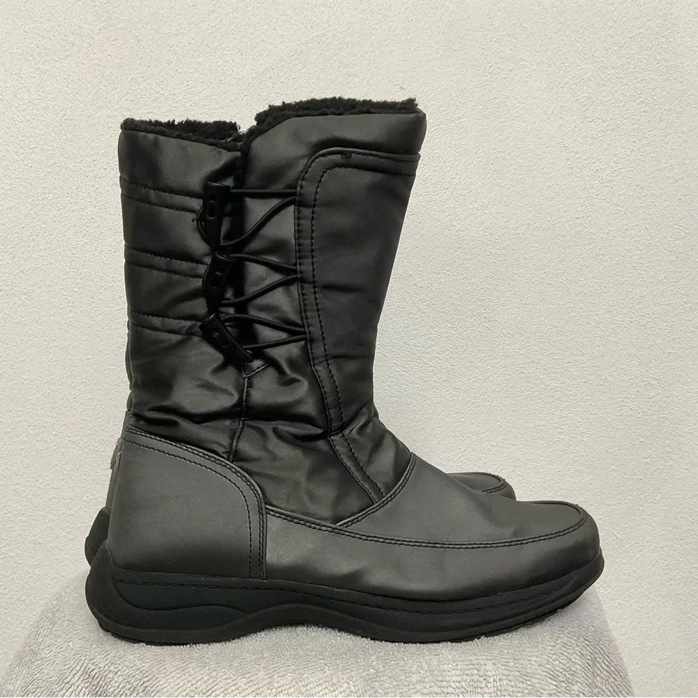 Sporto Cold Marcella Silver Three Toggle Zip Close Snow Winter Boots Size 10